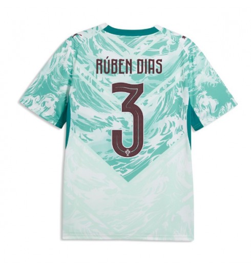 Portugalsko Ruben Dias #3 Venkovní Dres MS 2026 Krátký Rukáv Portugalsko Ruben Dias #3 Venkovní Dres MS 2026 Krátký Rukáv